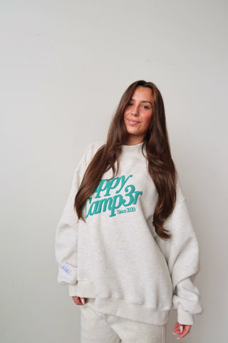 *Drift Exclusive* Happy Camp3r Heather Grey Puff Series Mockneck