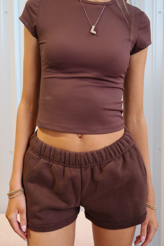 Espresso Staple Mid Rise Shorts