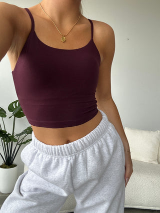 Plum Butter Soft Cropped tank Top