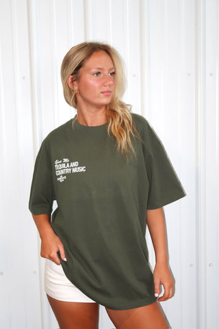 Los Sundays Tequila “The Tequila & Country Music Tee” - Dark Green
