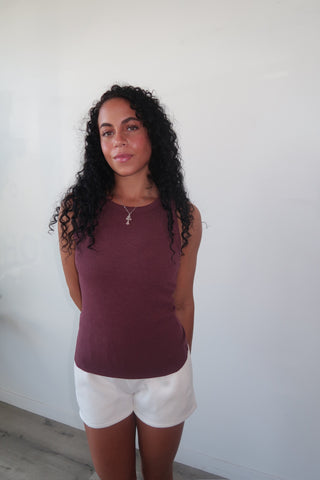 Thread & Supply Wine Heather Tank