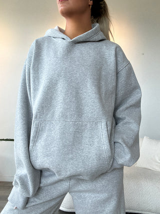 Light Heather Grey Staple Oversized Hoodie