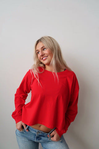 Daydreamer Solid Meet & Greet Longsleeve - Fire Red