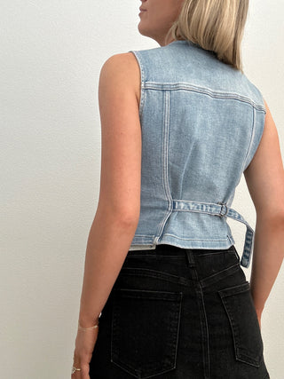 HIDDEN Fitted Denim Vest