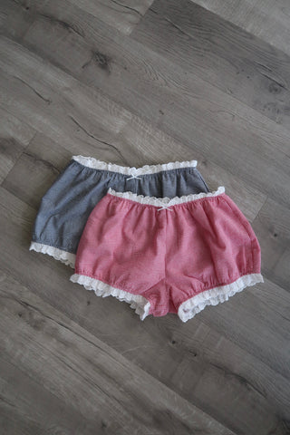 Black Gingham Bloomer Shorts