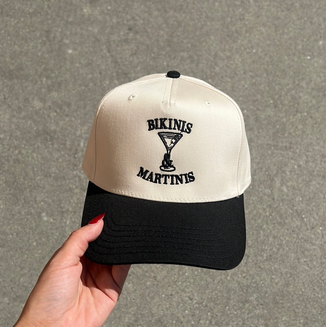 “Bikinis Martinis” Black Trucker Hat