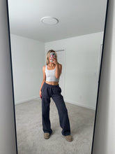 Load image into Gallery viewer, Long Steel Grey Staple Wide Leg Sweatpants
