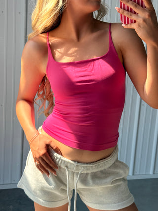 Fuchsia Everyday Square Neck Cami