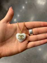 Load image into Gallery viewer, Upcycled Designer Chanel Heart pendant Necklace
