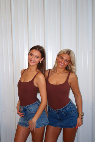 Luxe Lounge Bodysuit  - Chocolate