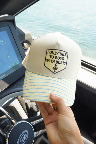 “I Only Talk To Boys With Boats” Trucker Hat