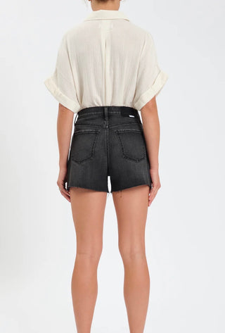 Daze Denim High Rise Black Night Life Vintage Knockout Shorts
