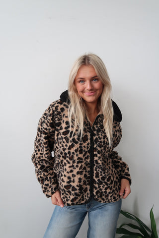 Leopard Shearling Jacket