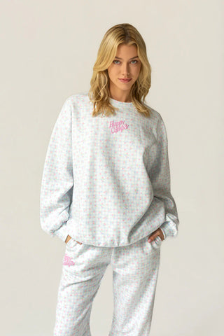 Happy Camp3r Bluebell Picnic Crewneck Sweatshirt