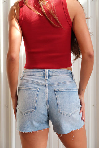 Vervet High Rise Stretch Shorts