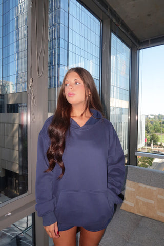 Midnight Staple Oversized Hoodie