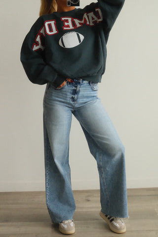 Flying Monkey High Rise Wide Leg Jeans