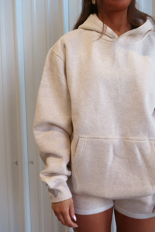 Heather Oat Staple Oversized Hoodie