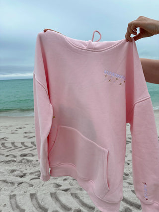 Blush Pink Embroider Van Star Hoodie