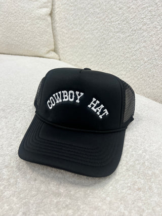 “Cowboy Hat” Black Trucker Hat