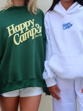 *Drift Exclusive* - Happy Camp3r Puff Series Mockneck - Forest Green & Yellow