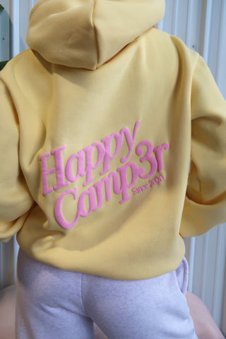 *Drift Exclusive* Happy Camp3r Lemon Yellow Puff Series Hoodie
