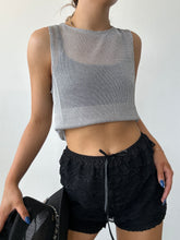 Load image into Gallery viewer, Sleeveless Metallic Knit Top
