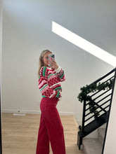 Load image into Gallery viewer, Red Multicolor Sweater
