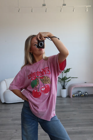 Cherries Oversized Graphic T-Shirt