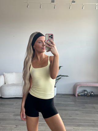 *PRE-ORDER* - Pastel Yellow Studio Full Length Cami Tank Top