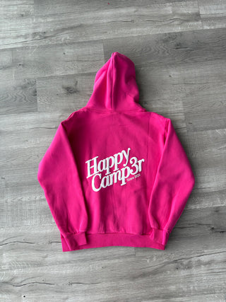 Happy Camp3r Pink Velvet Puff Series Hoodie