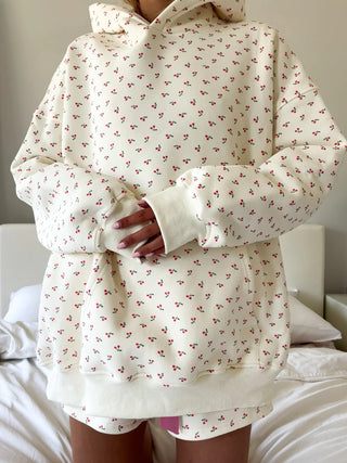 Ivory Cherry Hoodie