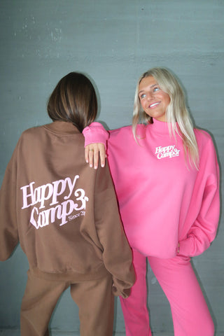 Happy Camp3r Hot Pink Mockneck Sweatshirt
