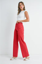 Load image into Gallery viewer, JBD Vintage Red Relaxed Wide Leg Jeans
