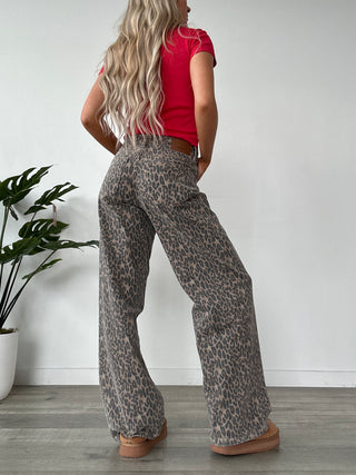 Hidden Leopard Alyx High Rise Baggy Jean