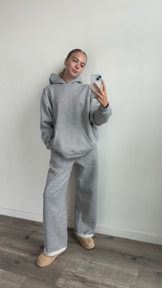 Regular Heather Grey Staple Wide Leg Sweatpants