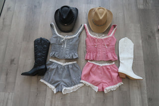 Black Gingham Bloomer Shorts