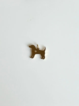 Gold Dog Charm