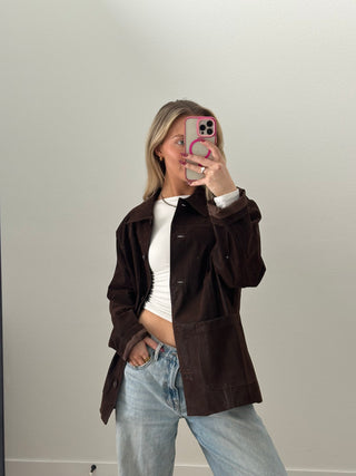 Suede Dark Brown Jacket