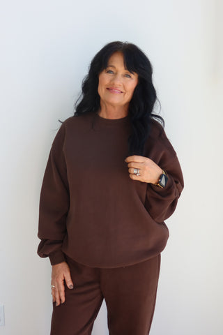 Espresso Staple Oversized Crewneck