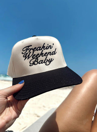 “Freakin’ Weekend Baby” Black Trucker Hat