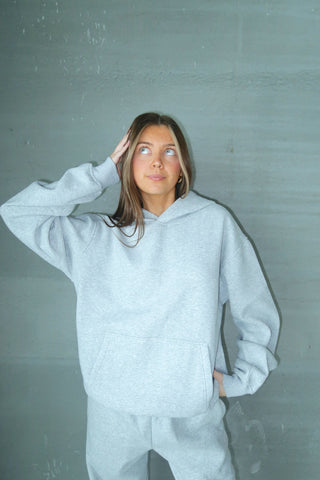 Light Heather Grey Staple Oversized Hoodie