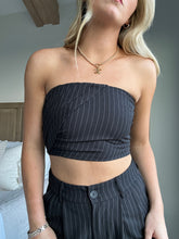Load image into Gallery viewer, Pinstripe Pleated Bandeau
