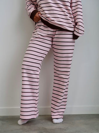Pink/Brown Striped Lounge Pants