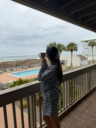 Billie Striped Loungewear Long Sleeve Top