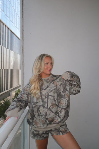 Clay Camo Staple Oversized Crewneck