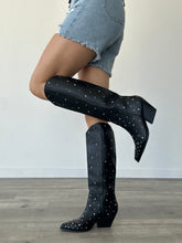 Load image into Gallery viewer, Billini Zoelle Black Studded Cowgirl Boots
