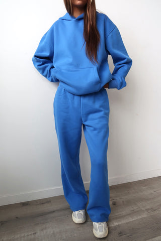 Cobalt Blue Staple Wide Leg Sweatpants