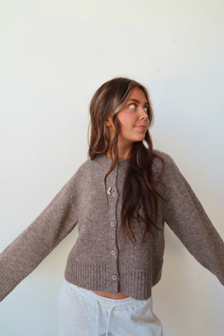 Brown Cardigan Sweater