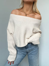 Load image into Gallery viewer, Off Shoulder Crop Sweater
